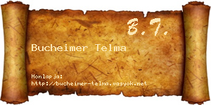 Bucheimer Telma névjegykártya